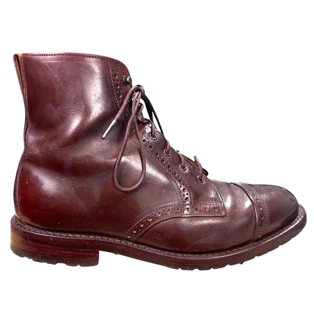 Vintage Allen Edmonds Men’s Wide Burgundy Brogue Chukka Boot Size US 8 E